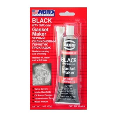 Заказать онлайн ABRO Black RTV Silicon Gasket Maker в интернет-магазине автокрасок, окрасочного оборудования и автотоваров Маркетэм с доставкой по Хабаровску недорого.