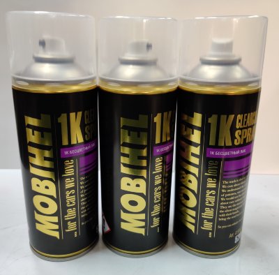 Заказать онлайн Mobihel 1K clearcoat spray в интернет-магазине автокрасок, окрасочного оборудования и автотоваров Маркетэм с доставкой по Хабаровску недорого.