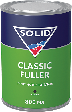 Заказать онлайн SOLID Classic Fuller (800мл) - грунт-наполнитель 4:1 (комп.), цв: черный в интернет-магазине автокрасок, окрасочного оборудования и автотоваров Маркетэм с доставкой по Хабаровску недорого.