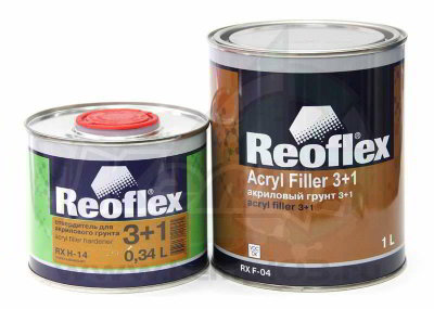 Заказать онлайн REOFLEX грунт акриловый 3+1 в интернет-магазине автокрасок, окрасочного оборудования и автотоваров Маркетэм с доставкой по Хабаровску недорого.