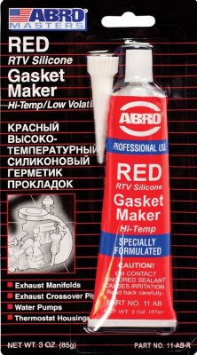 Заказать онлайн ABRO RED RTV Silicone Gasket Maker в интернет-магазине автокрасок, окрасочного оборудования и автотоваров Маркетэм с доставкой по Хабаровску недорого.