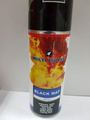 Заказать онлайн Multi Fuller Black Mat - Акриловая краска в интернет-магазине автокрасок, окрасочного оборудования и автотоваров Маркетэм с доставкой по Хабаровску недорого.