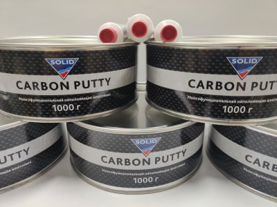 Заказать онлайн Solid Carbon Putty 1000г в интернет-магазине автокрасок, окрасочного оборудования и автотоваров Маркетэм с доставкой по Хабаровску недорого.