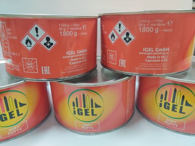 Заказать онлайн Igel Soft putty 1800г в интернет-магазине автокрасок, окрасочного оборудования и автотоваров Маркетэм с доставкой по Хабаровску недорого.